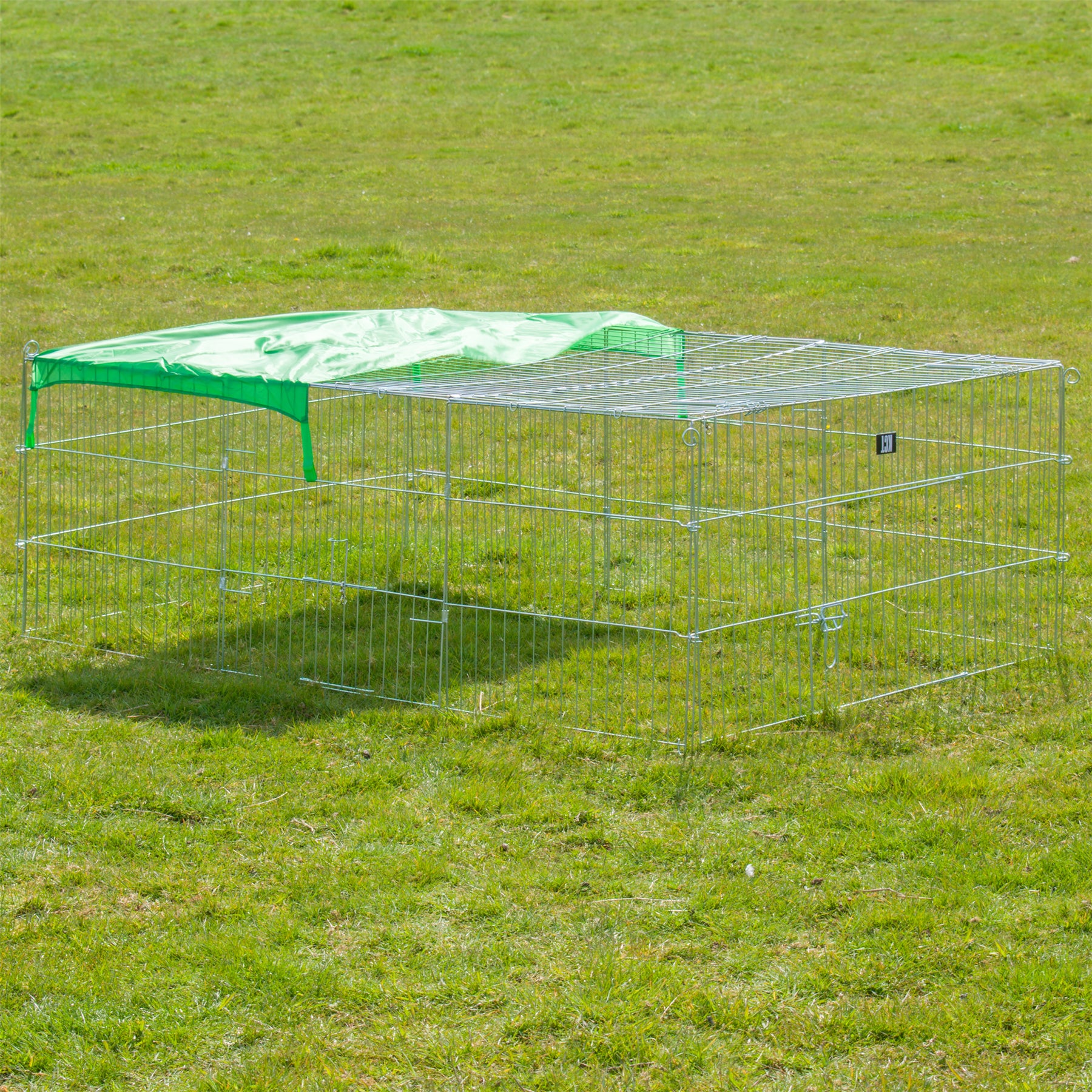 LARGE ENCLOSED PET PLAYPEN RUN PUPPY DOG CAT RABBIT FOLDABLE METAL CHICKEN FENCE