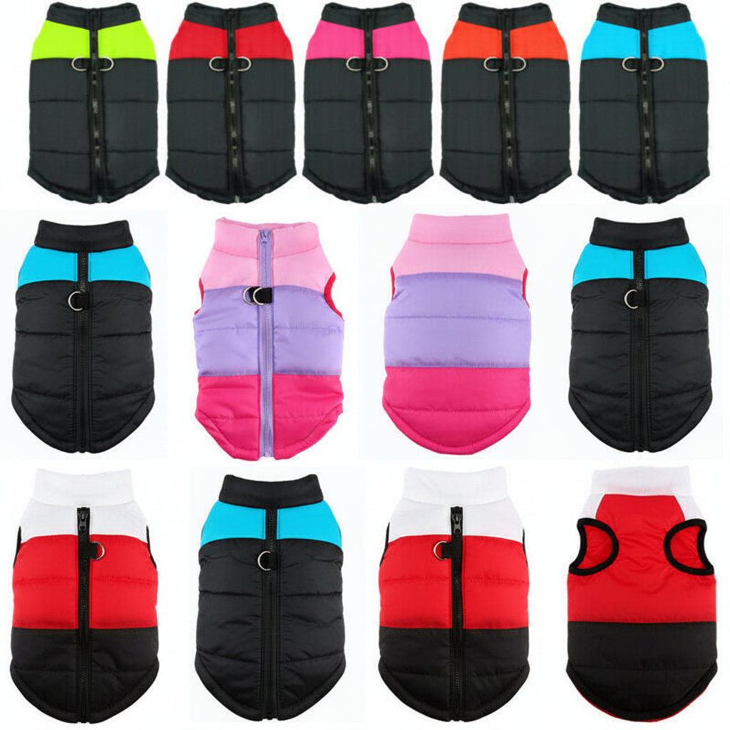 Warm Pet Dog Coats Jacket Outdoor Clothes Waterproof Winter Vest Puppy Coat UK
