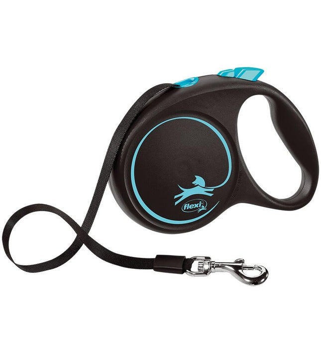 Dog Lead Flexi BLACK DESIGN 5 m Blue Size M