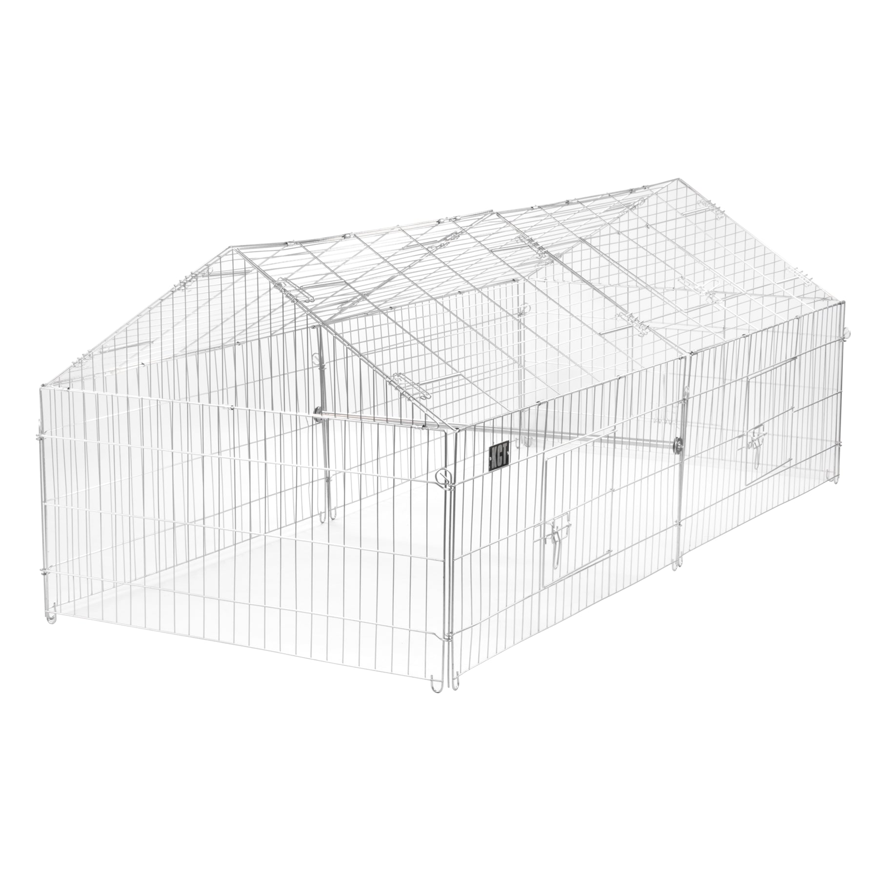 LARGE ENCLOSED PET PLAYPEN RUN PUPPY DOG CAT RABBIT FOLDABLE METAL CHICKEN FENCE