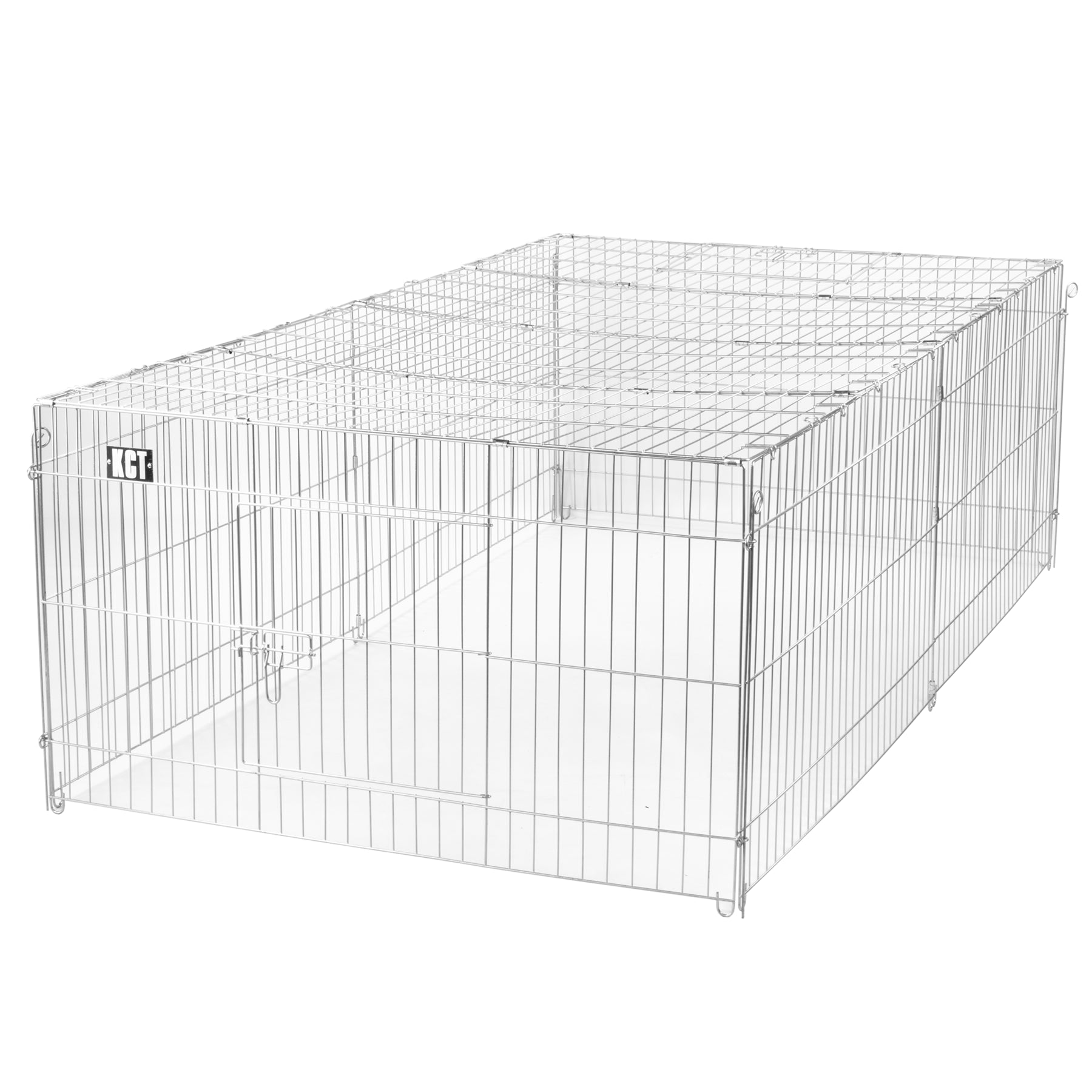LARGE ENCLOSED PET PLAYPEN RUN PUPPY DOG CAT RABBIT FOLDABLE METAL CHICKEN FENCE