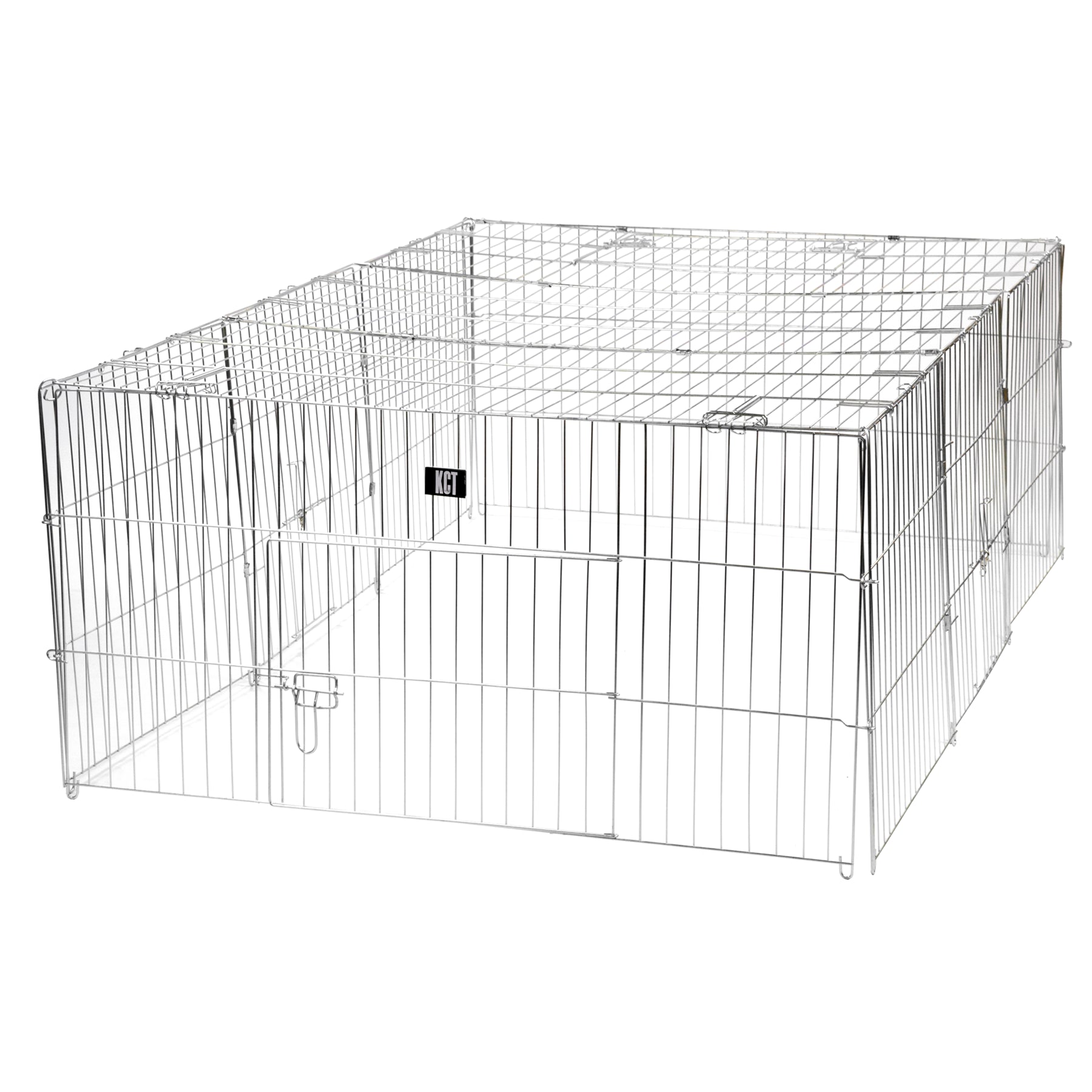 LARGE ENCLOSED PET PLAYPEN RUN PUPPY DOG CAT RABBIT FOLDABLE METAL CHICKEN FENCE