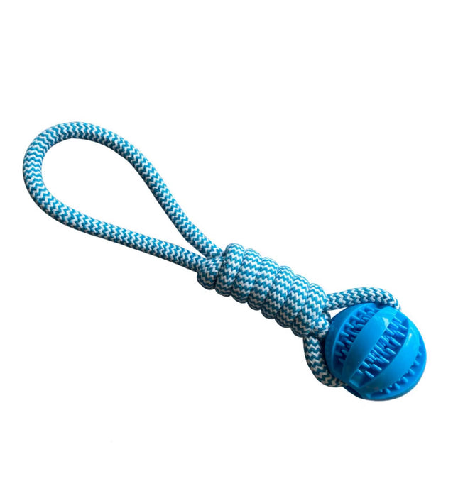 Dog Toys Balls Interactive Treat Rope Rubber Leaking Balls for Small Medium Dogs Chewing Bite Resistant Pet Tooth Cleaning