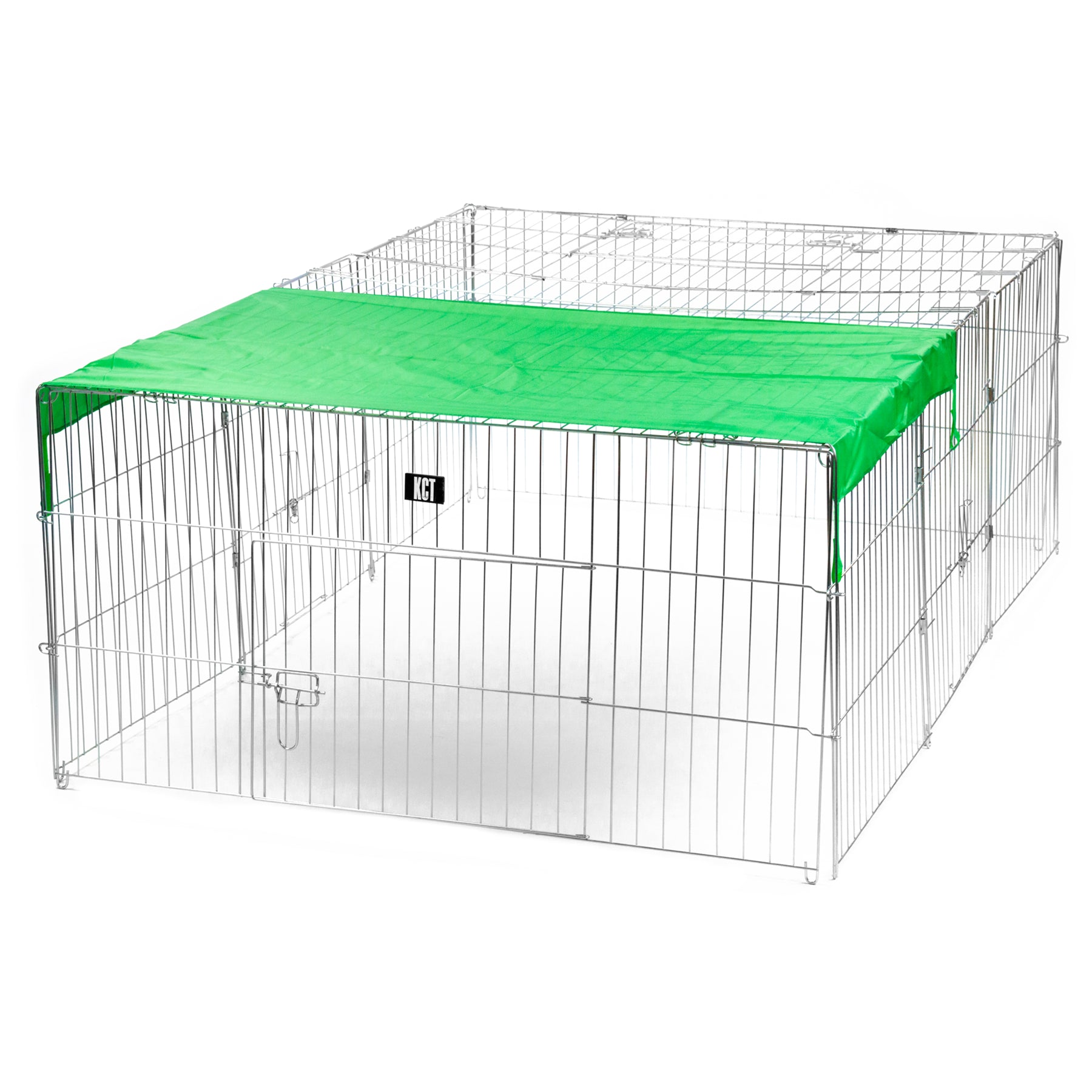 LARGE ENCLOSED PET PLAYPEN RUN PUPPY DOG CAT RABBIT FOLDABLE METAL CHICKEN FENCE
